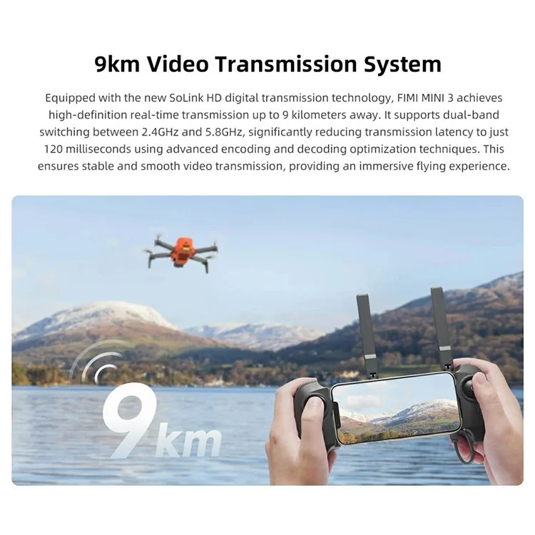 MINI 3 RC Drone HD Aerial Camera 9km Video Transmission Folding Quadcopter, 1 Battery