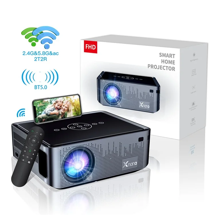Autofocus Projector WiFi Bluetooth Portable Home Theater 8K Video Projector - US Plug