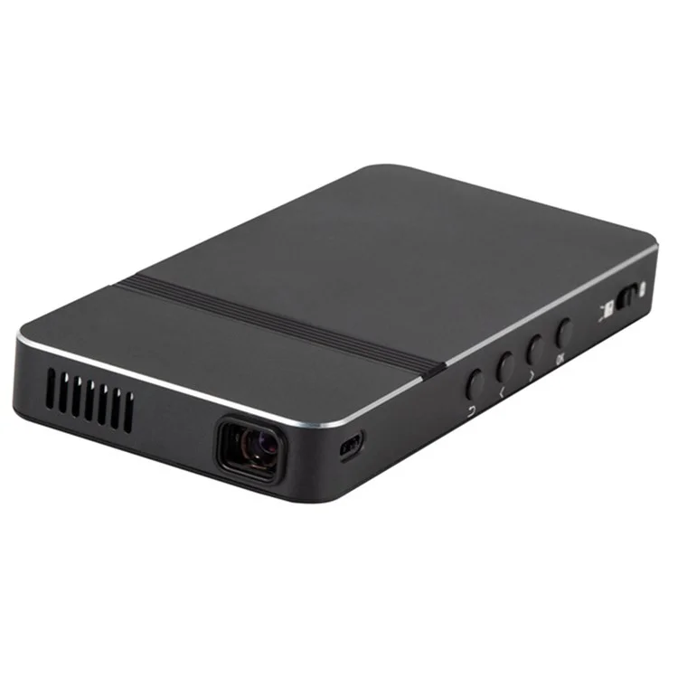 Mini Smart Projector Video Projection Home Theater Outdoor Camping Portable Projector with Power Bank Function - UK Plug