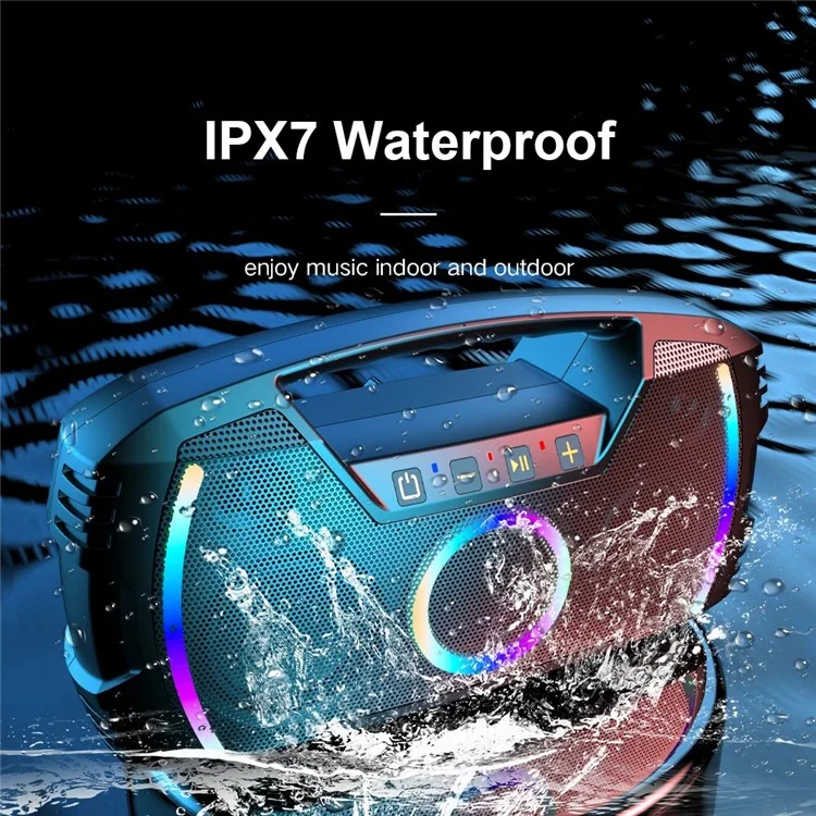 Blade 1974 80W Portable RGB Light Bluetooth Speaker Waterproof Outdoor Music Subwoofer