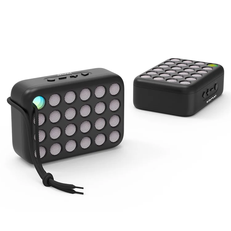 Compact Bluetooth Speaker TWS Pairing Music Player Subwoofer with Light