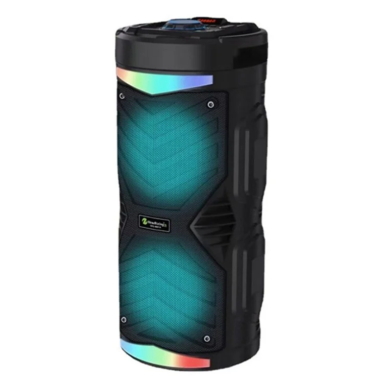 Portable Karaoke Wireless Bluetooth Speaker Outdoor 20W High Power Audio Amplifier Support TF Card/AUX/USB/FM Radio - Black