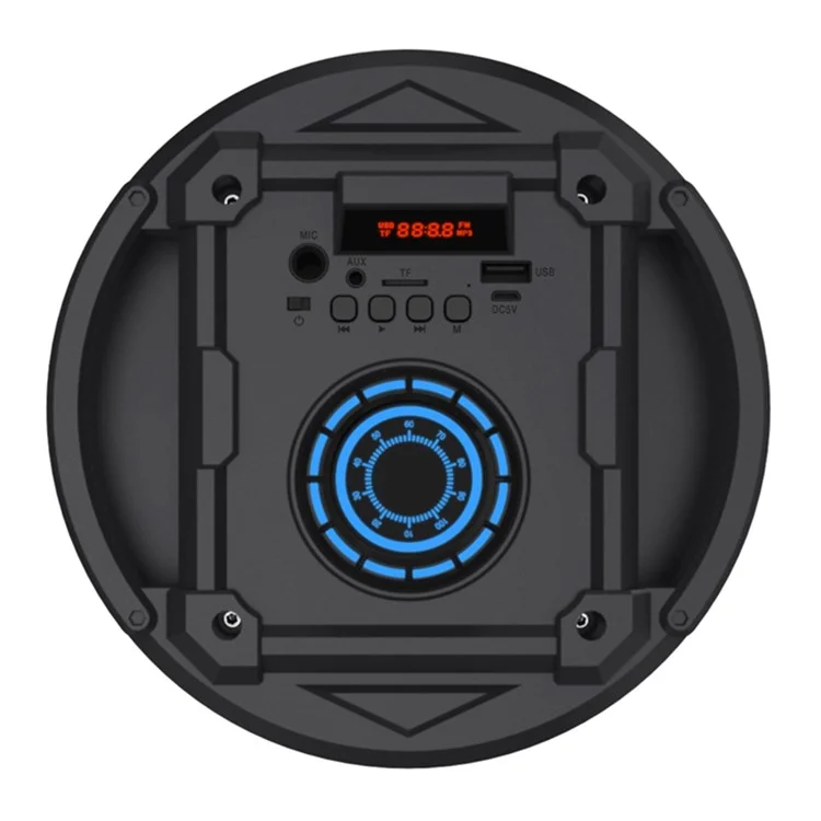 Portable Karaoke Wireless Bluetooth Speaker Outdoor 20W High Power Audio Amplifier Support TF Card/AUX/USB/FM Radio - Black