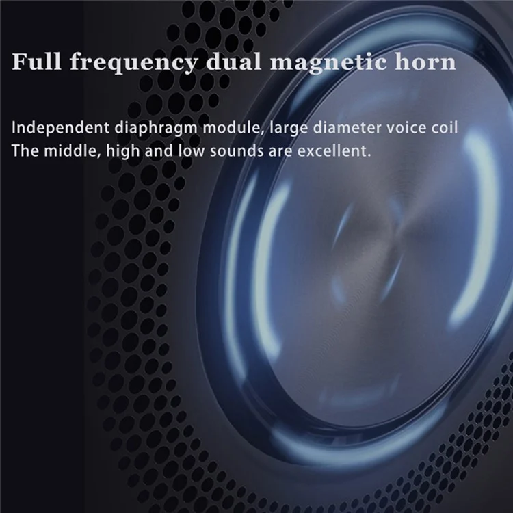 Vinyle Plate Moon Style Alarm Clock Bluetooth Speaker Stereo Sound Wireless Subwoofer - White