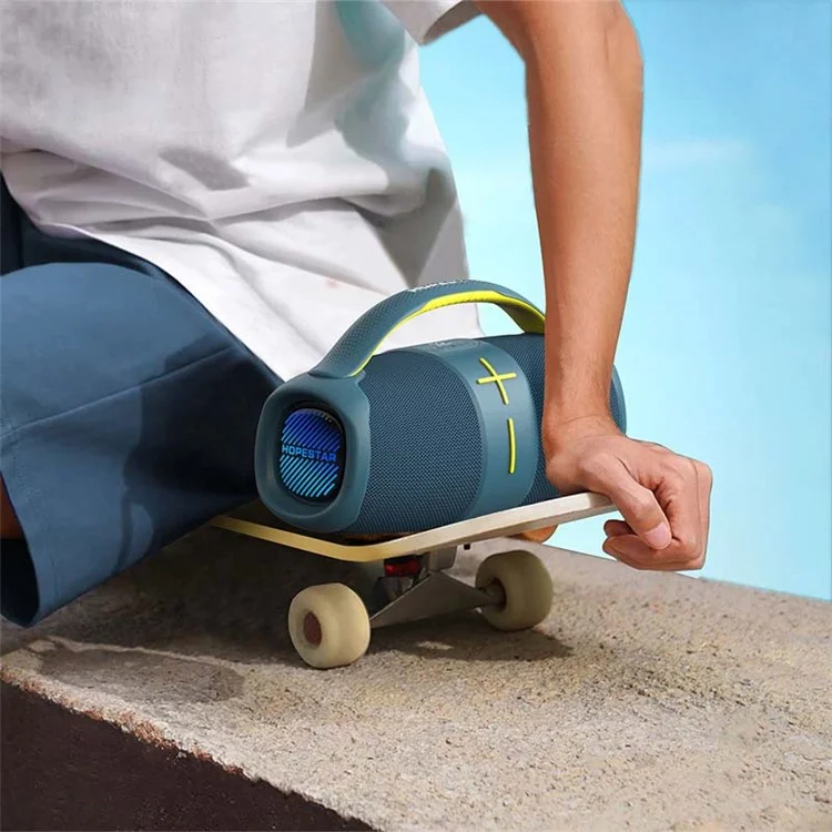 Boombox Speaker with Handle Portable Bluetooth Subwoofer Music Player - Green