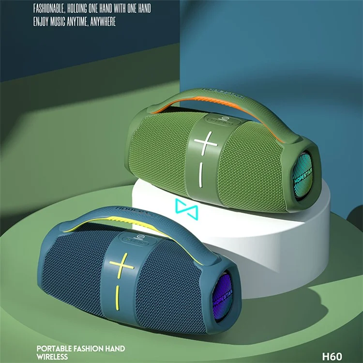 Boombox Speaker with Handle Portable Bluetooth Subwoofer Music Player - Green