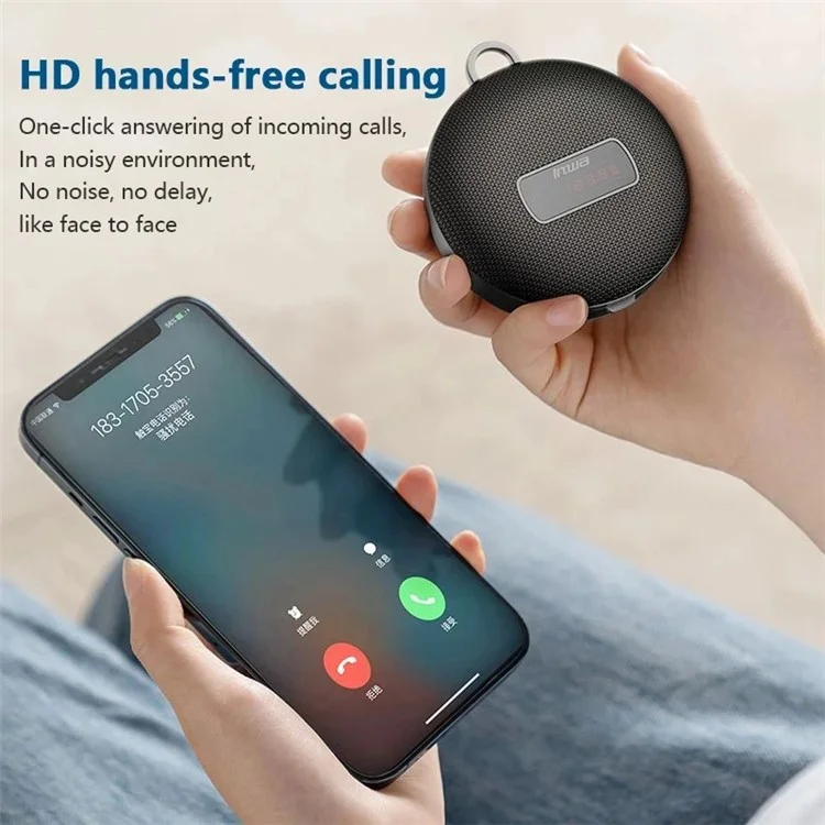 Outdoor Cycling Bluetooth Speaker Digital Display Portable Waterproof Loudspeaker