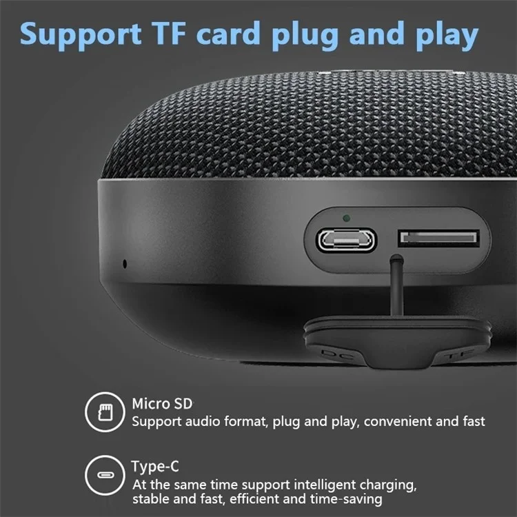 Outdoor Cycling Bluetooth Speaker Digital Display Portable Waterproof Loudspeaker
