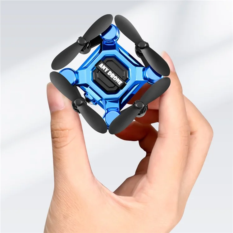 Folding Mini Aircraft Aerial Photography 4K HD Drone Portable 2.4GHz WiFi RC Airplane Toy with 120-Degree Wide-Angle Lens - Blue