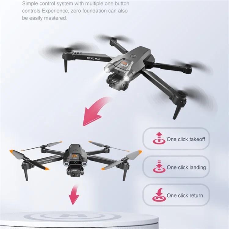 Dual Camera Quadcopter Drone with Optical Flow Positioning Three-sided Obstacle Avoidance, 1 Battery - Black