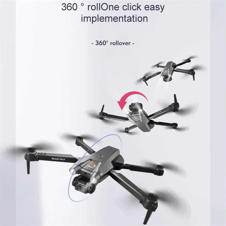 Dual Camera Quadcopter Drone with Optical Flow Positioning Three-sided Obstacle Avoidance, 1 Battery - Black