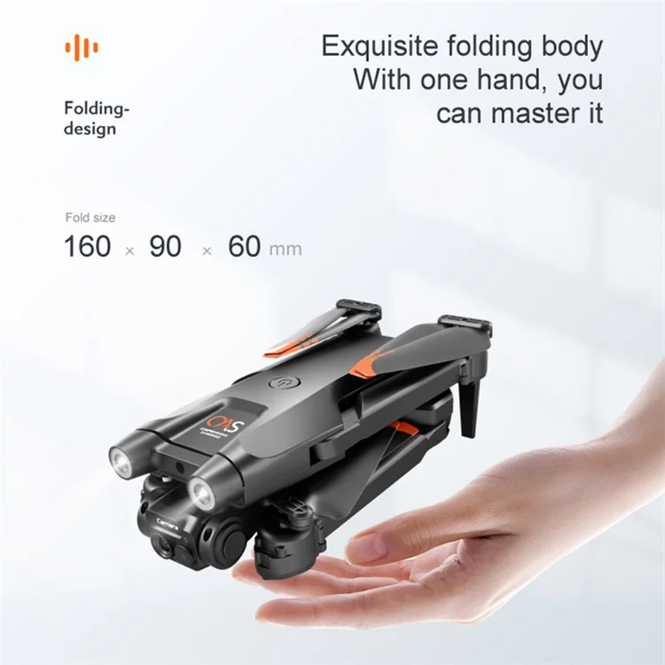 Dual Camera Quadcopter Drone with Optical Flow Positioning Three-sided Obstacle Avoidance, 1 Battery - Black