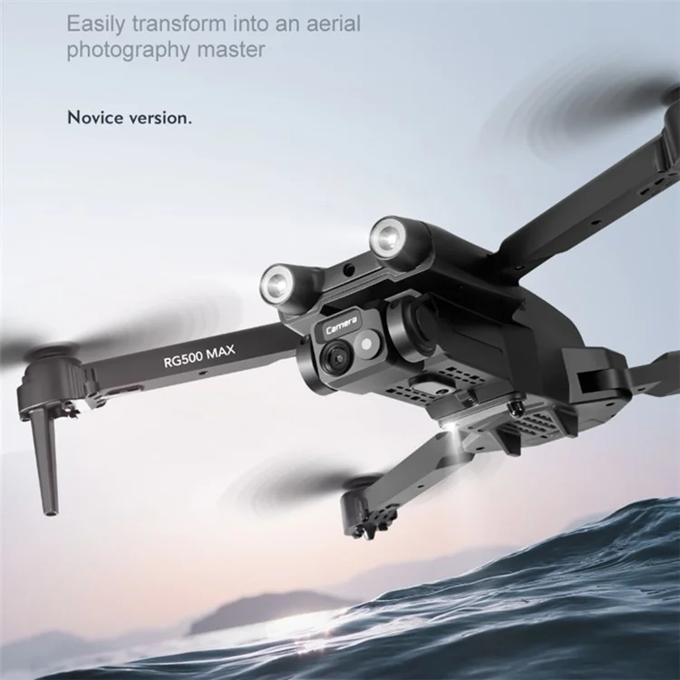 Dual Camera Quadcopter Drone with Optical Flow Positioning Three-sided Obstacle Avoidance, 1 Battery - Black